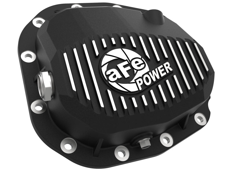 aFe Rear Differential Cover (Black Machined; Pro Series); 15-19 Ford F-150 V6-2.7L (t) (12-Bolt) 46-71181B