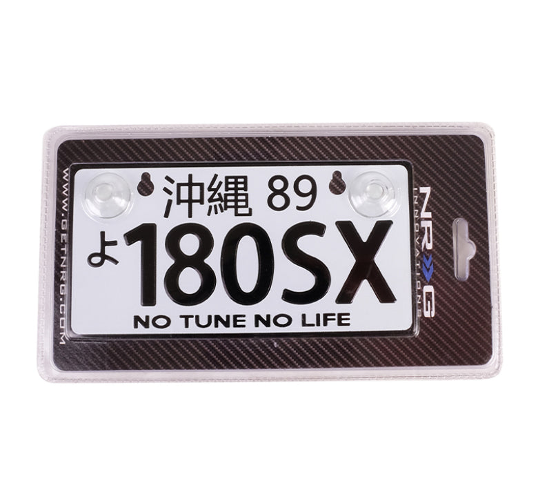 NRG Mini JDM Style Aluminum License Plate (Suction-Cup Fit/Universal) 180SX MP-001-180SX