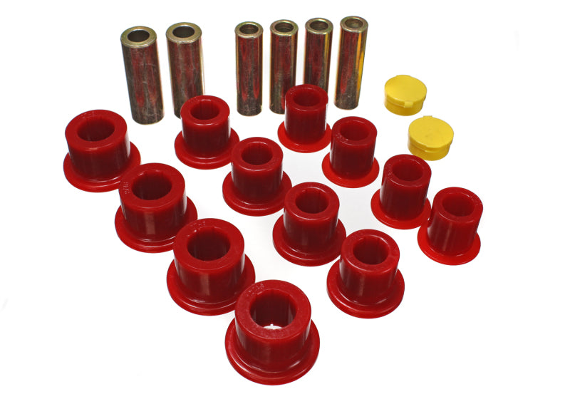 Energy Suspension 00-04 Ford Excursion 4WD / 99-04 F250/F350 4WD Red Front Leaf Spring Bushing Set 4.2148R