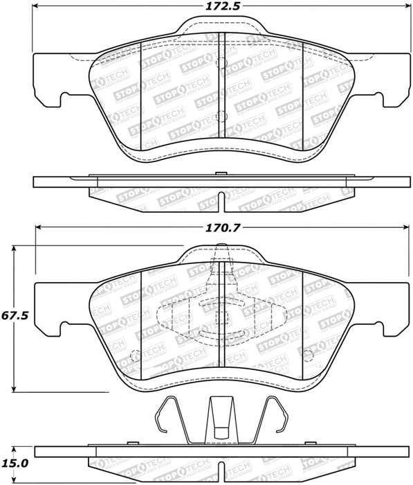 StopTech Street Select Brake Pads 305.1047