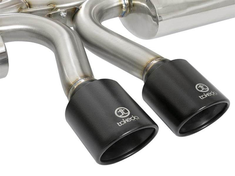 aFe Takeda 3in 304 SS Cat-Back Exhaust w/ Dual Center Black Tips 17+ Honda Civic Si (2dr) I4 1.5L 49-36618-B