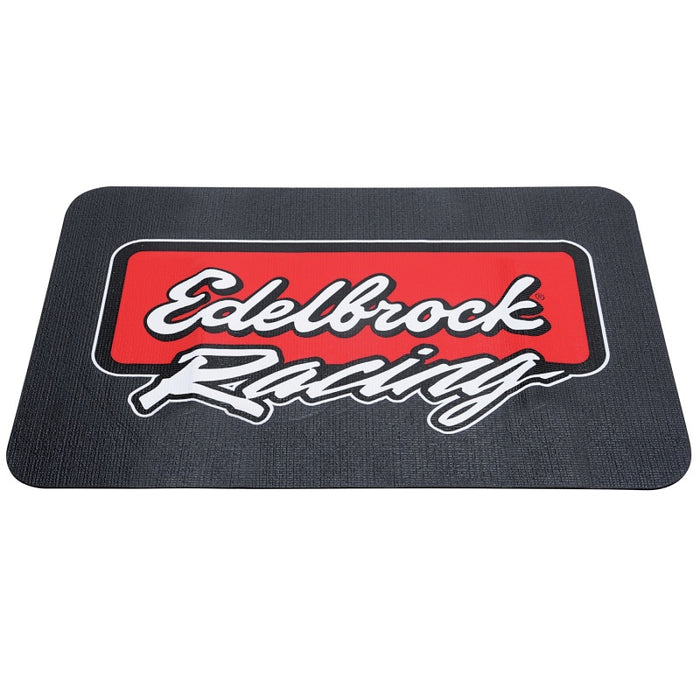 Edelbrock Racing Fender Cover PVC Foam Mat 2 Color Printed Edelbrock Racing Logo 2324