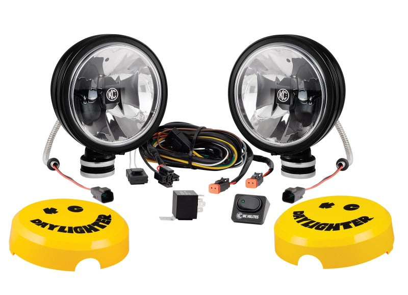 KC HiLiTES Daylighter Gravity G6 LED 20w SAE/ECE Driving Beam (Pair Pack System) Black SS 653