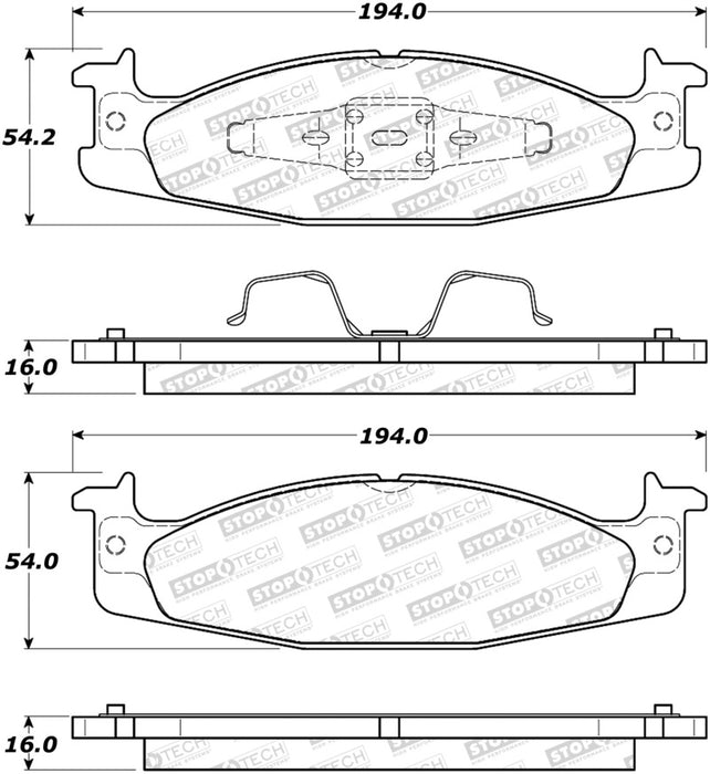 StopTech Street Brake Pads 308.0632