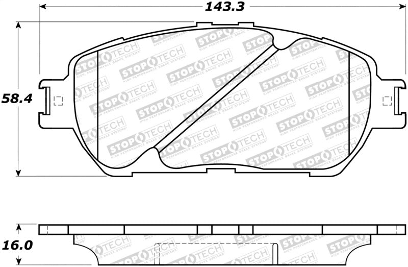 StopTech Street Brake Pads 308.0906