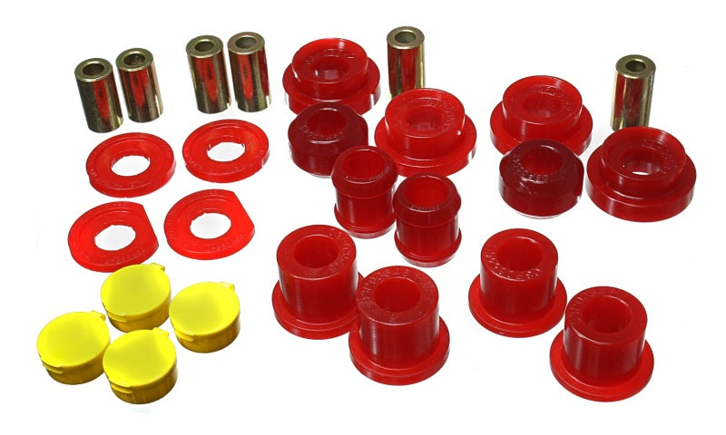 Energy Suspension 06-11 Honda Civic Red Rear Lower Trailing Arm and Lower Knuckle Bushing Set 16.3123R