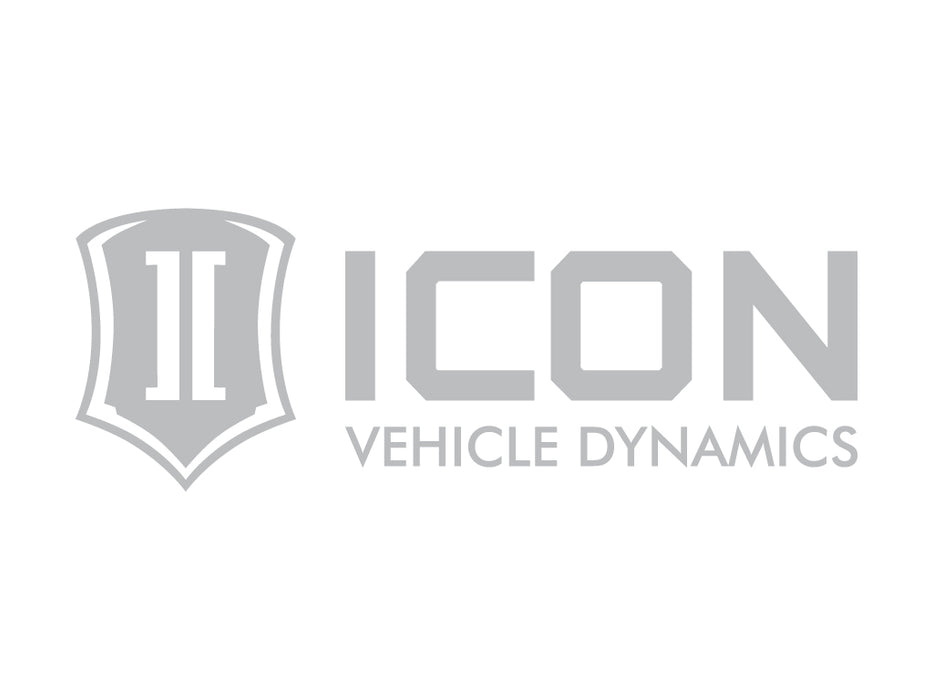 Icon 12 In Wide Standard Logo Silver Decal STICKER-STD 12 IN S