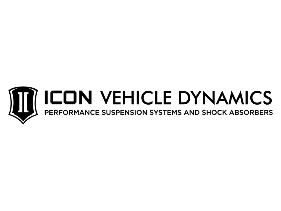 Icon 25 In Wide Tagline Logo Black Decal STICKER-TAGLINE 25 IN B