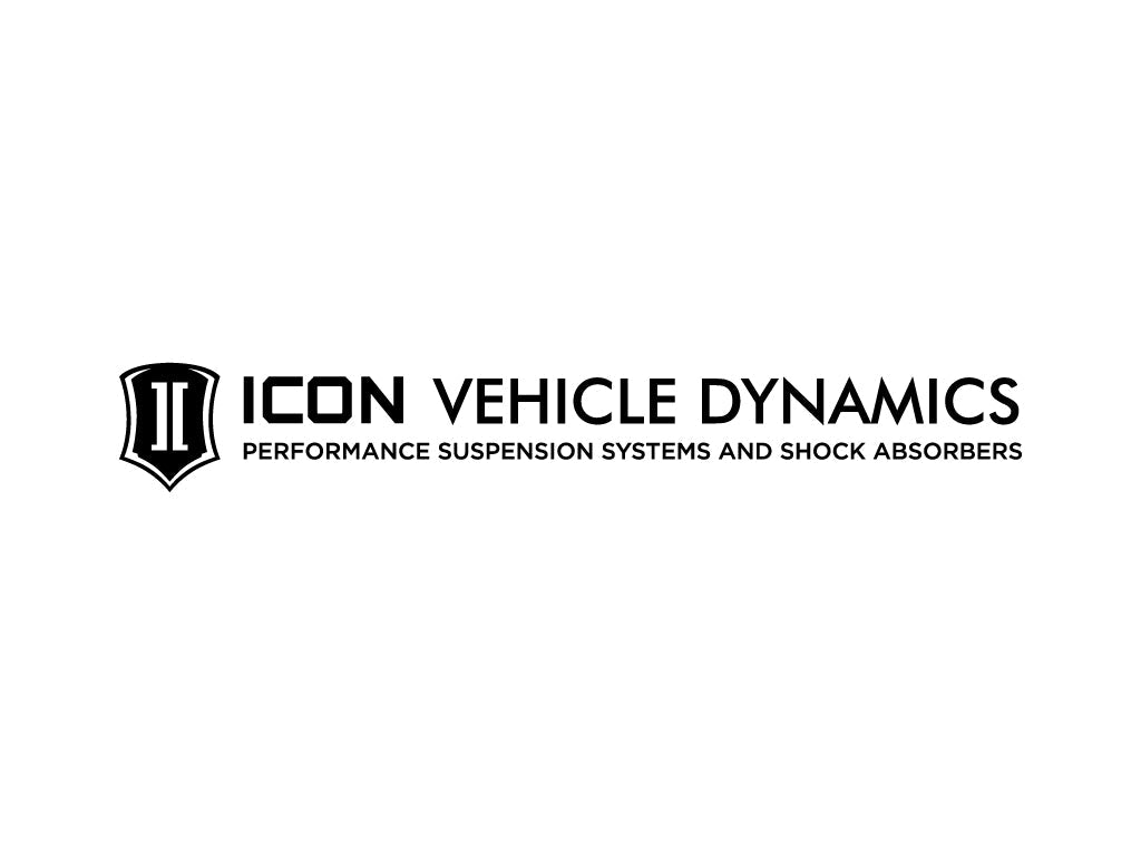 Icon 18 In Wide Tagline Logo Black Decal STICKER-TAGLINE 18 IN B