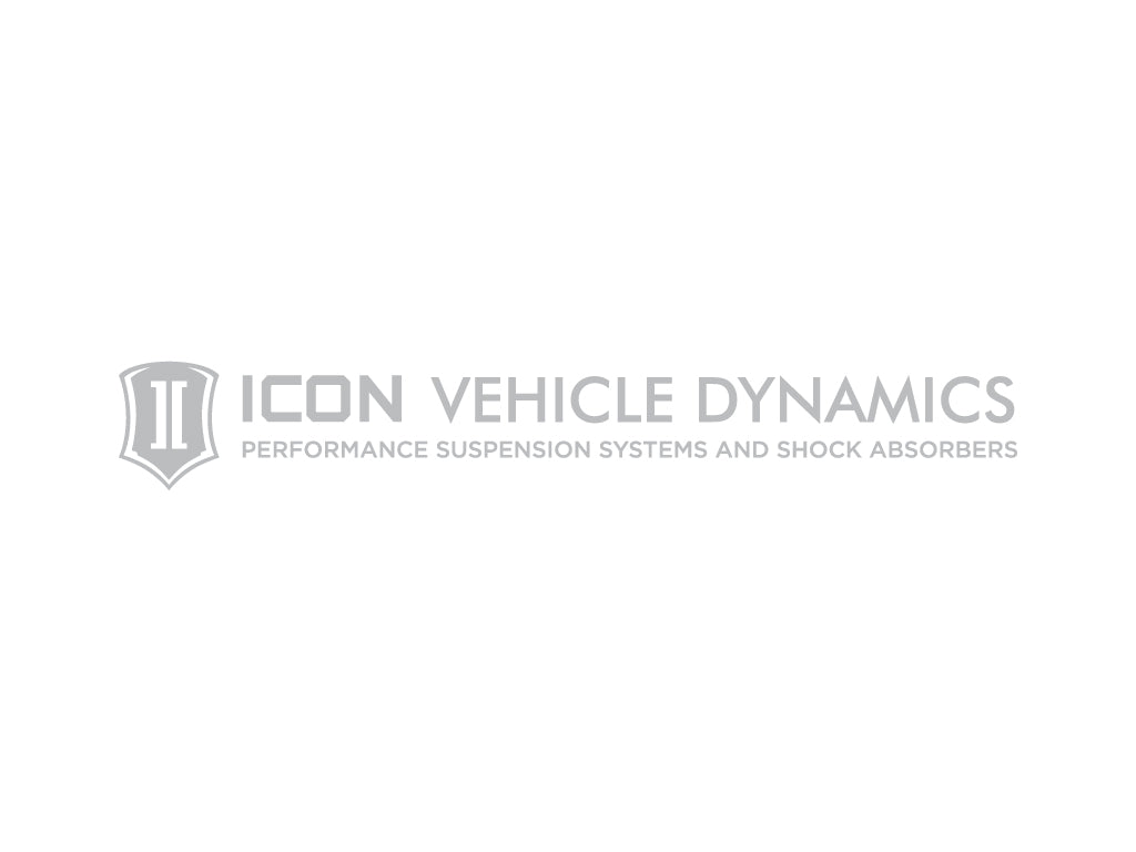 Icon 18 In Wide Tagline Logo Silver Decal STICKER-TAGLINE 18 IN S