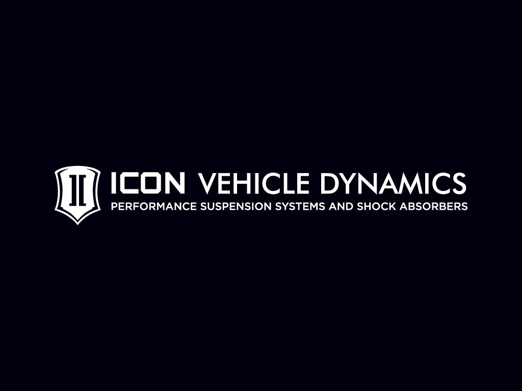 Icon 18 In Wide Tagline Logo White Decal STICKER-TAGLINE 18 IN W