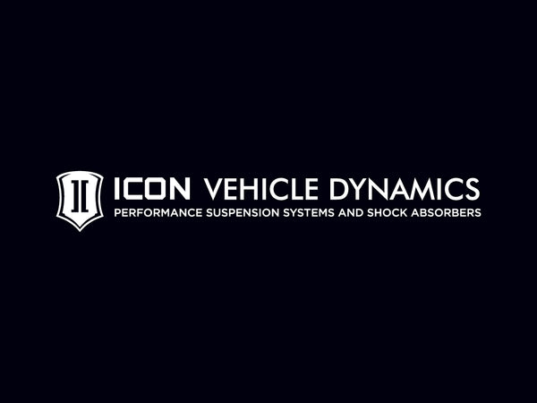 Icon 18 In Wide Tagline Logo White Decal STICKER-TAGLINE 18 IN W