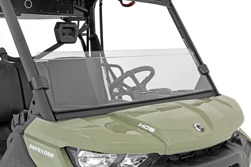 Rough Country Half Windshield Scratch Resistant Can-Am Defender Hd 5/Hd 8/Hd 9/Hd 10 98162031A