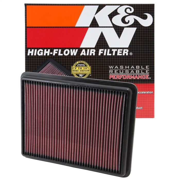 K&N Replacement Air Filter 11.75in O/S Length x 9in O/S Width x 1.188in H for 13 Hyundai Santa Fe 33-2493