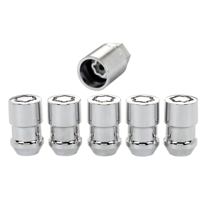 McGard Wheel Lock Nut Set 5pk. (Cone Seat) M12X1.5 / 3/4 Hex / 1.46in. Length Chrome 24537