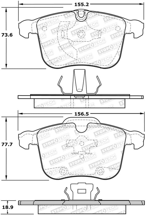 StopTech Street Brake Pads 308.1257