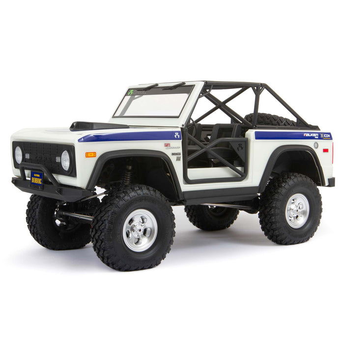 Axial RC Truck 1/10 SCX10 III Early Ford Bronco 4 Wheel Drive RTR Battery and Charger not Included White AXI03014T2 Trucks Electric RTR 1/10 Off-Road