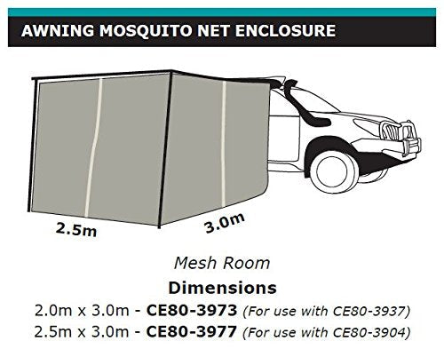 Dobinsons 4X4 Mosquito Net Enclosure For Large Roll Out Awning(Ce80-3971) CE80-3971