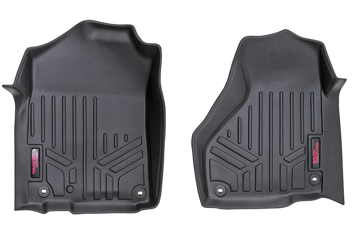Rough Country Floor Mats Front Reg/Ext Cab Fits RAM 1500/2500/3500 (12-18 & Classic) M-3121