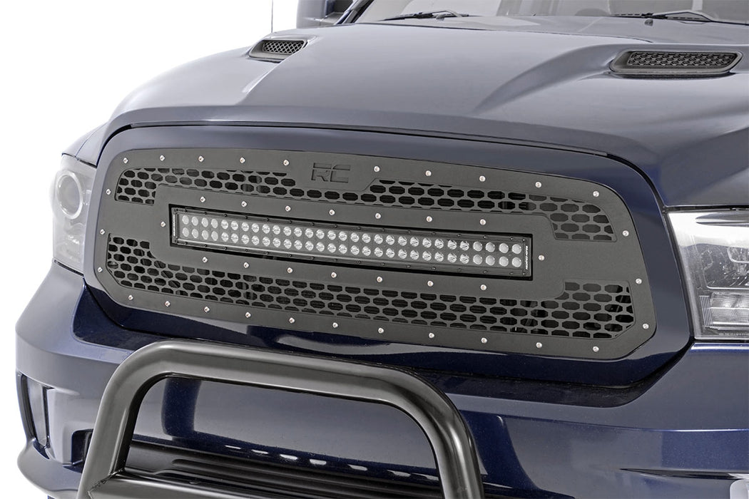 Rough Country Mesh Grille 30" Dual Row Led Black Ram 1500 2Wd/4Wd (13-18 & Classic) 70199