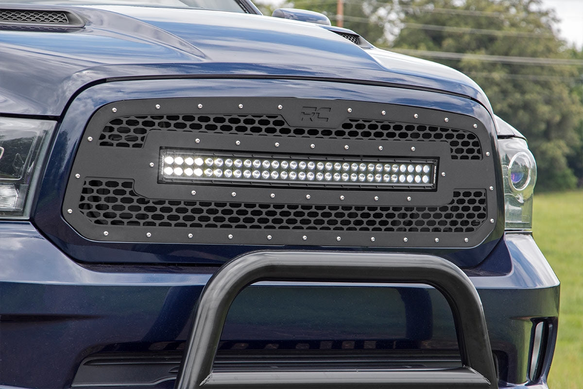 Rough Country Mesh Grille 30" Dual Row Led Black Fits RAM 1500 2WD/4WD (13-18 & Classic) 70199