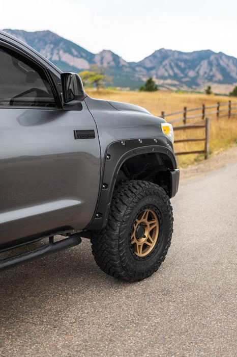 Rough Country Defender Pocket Fender Flares 218 Midnight Black Metallic Fits toyotaTundra (14-21)