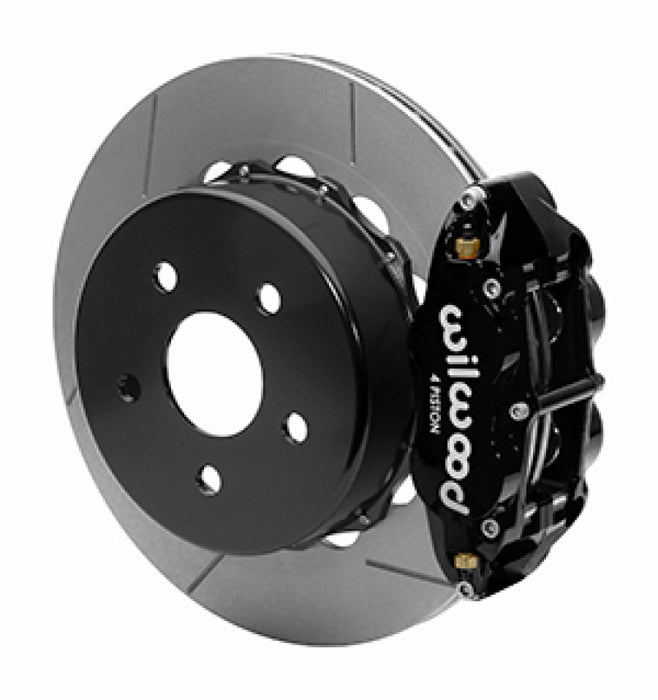 Wilwood 2020+ compatible with Jeep Gladiator (JT) Narrow Superlite 4R Rear Slotted Brake Kit 14.00in Black w/ Lines 140-16179