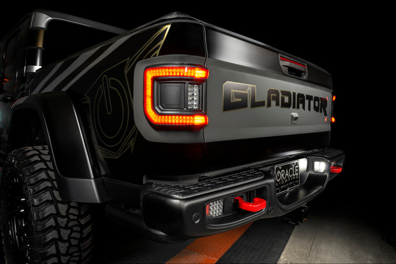 Oracle Lighting "Black Series" Flush Mount Led Tail Lights For Jeep Gladiator Jt 5882-504-T