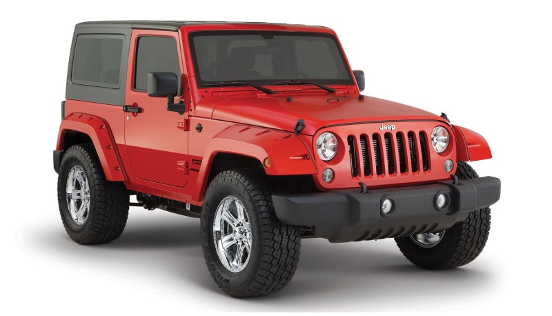 Bushwacker 07-18 compatible with Jeep Wrangler Pocket Style Flares 2pc Black 10077-02