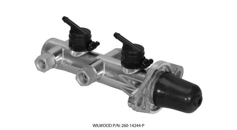 Wilwood Tandem Remote Master Cylinder 1 1/8in Bore Ball Burnished 260-14244-P