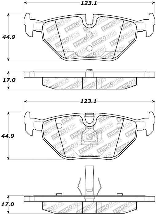 StopTech Street Touring 01-02 BMW Z3 / 03-09 Z4 / 10/90-07 3 Series Rear Brake Pads 308.0692