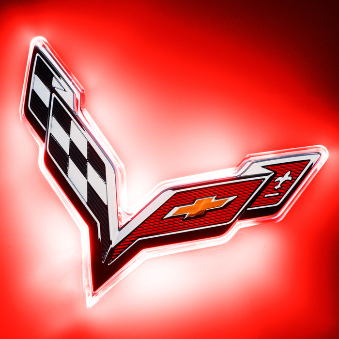 Oracle Corvette C7 Rear Illuminated Emblem Red SEE WARRANTY 3633-003