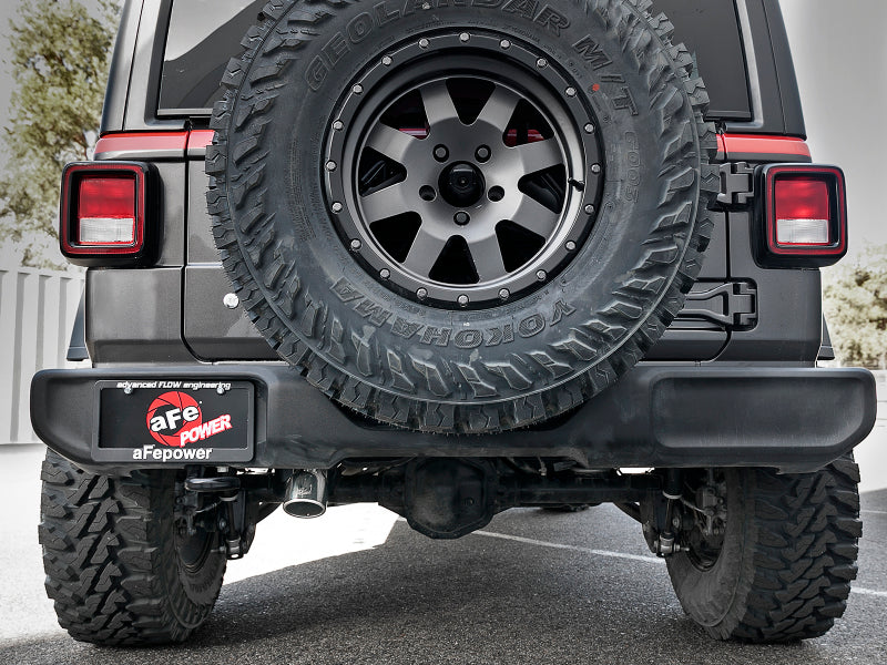 aFe MACH Force-Xp 2.5in Catback High-Tuck Exhaust 18-21 compatible with Jeep Wrangler (JL)3.6L 4-Door Polished Tip 49-48065-1P