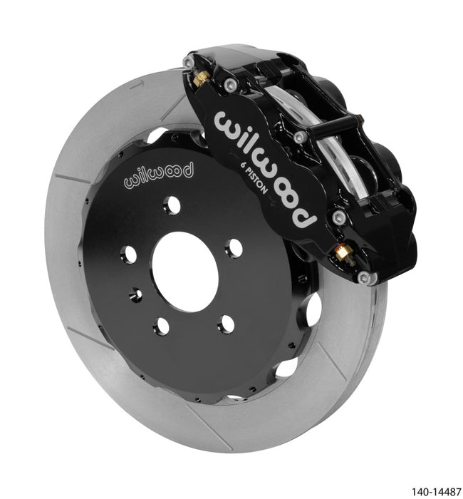 Wilwood 03-08 Audi A4 Forged Narrow Superlite 6R Front Big Brake Kit 12.88in Rotor Dia (Black) 140-14487