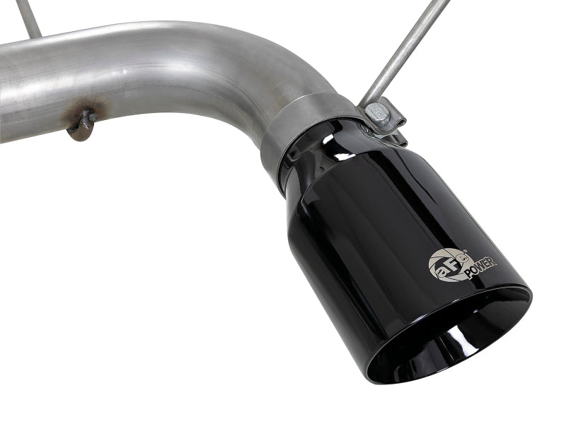 aFe Large Bore HD 3in 304 SS Cat-Back Exhaust w/ Black Tips 14-19 compatible with Jeep Grand Cherokee (WK2) V6-3.6L 49-38078-B