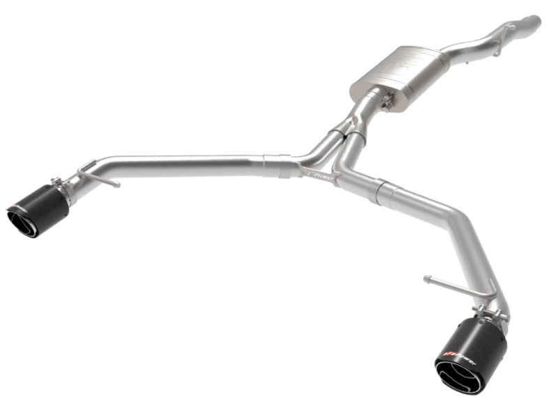 afe MACH Force-Xp 13-16 Audi Allroad L4 SS Axle-Back Exhaust w/ Carbon Tips 49-36437-C