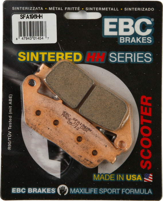 EBC Brakes SFA196HH Sintered Scooter Brake Pad, black, One-Size