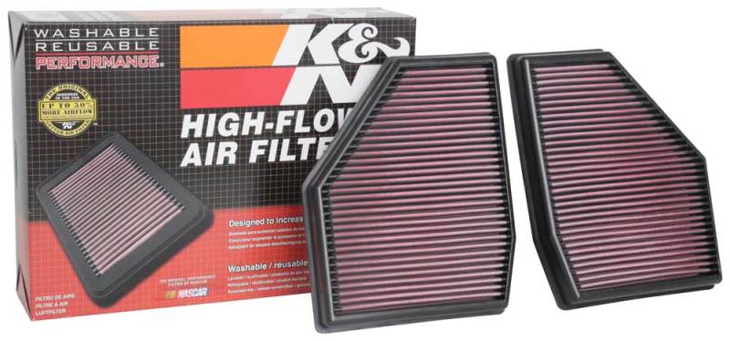 K&N 18-19 BMW M5 V8 4.4L F/I Turbo Replacement Air Filter (Two Per Box) 33-3128