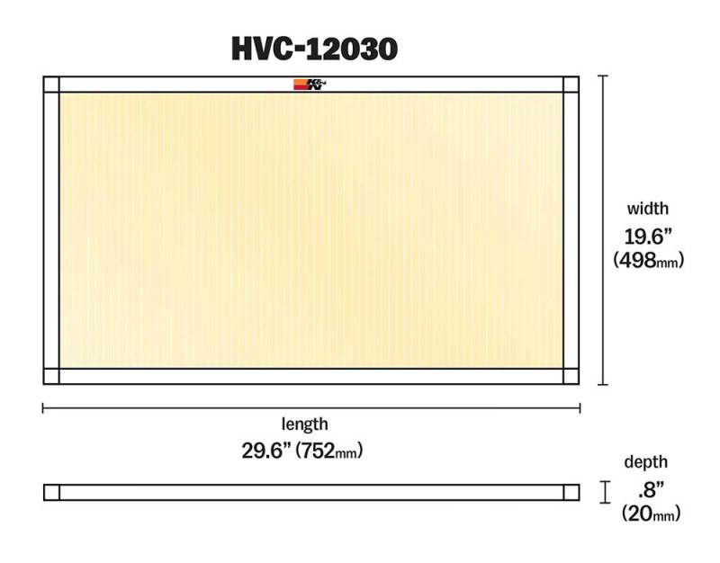 K&N HVAC Filter 20 x 30 x 1 HVC-12030