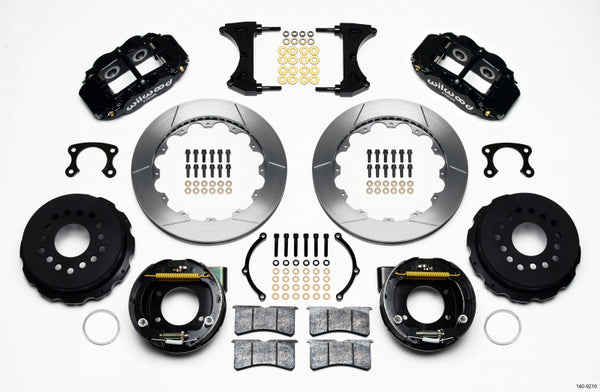 Wilwood Narrow Superlite 4R Rear P-Brk Kit 12.88in Small Ford 2.66in Offset 140-9216