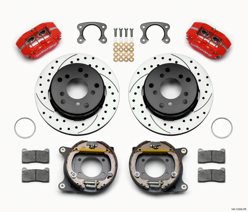 Wilwood Dynapro Lug Mount P/S P-B Kit Drilled-Red Small Ford 2.36in Off Bronco 5 x 5.50 140-13320-DR