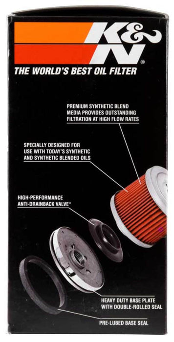 K&N Motorcycle Oil Filter: High Performance, Premium, Designed to be used with Synthetic or Conventional Oils: Fits Select Harley Davidson Motorcycles, KN-173C