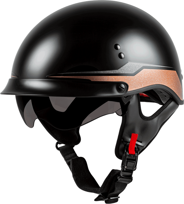 HH-65 HALF HELMET SOURCE FULL DRESSED BLACK/COPPER XL