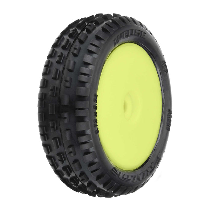 Pro-Line Racing Wedge Carpet Tires MTD Yellow Mini-B Front PRO829812