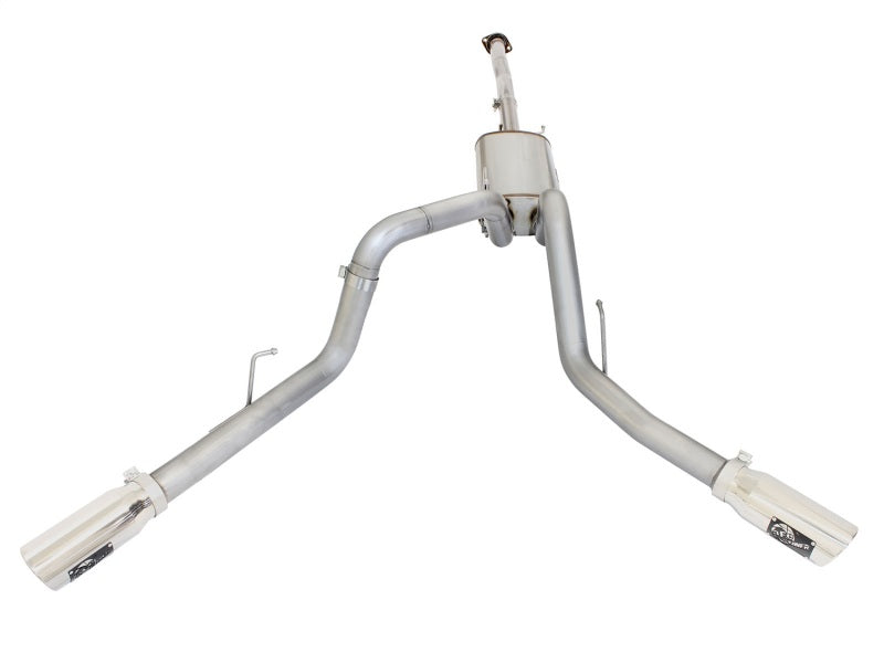 aFe MACHForce XP Exhaust 3in SS Dual Side Ext CB w/ Polished Tips 2015 Ford F150 5.0L V8 CC/SB EC/LB 49-43074-P