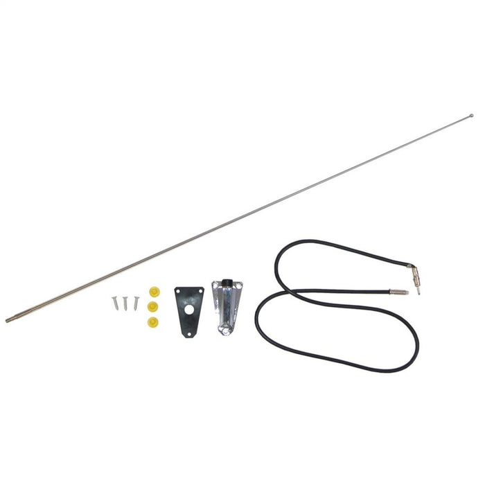 Omix Chrome Antenna Kit 76-95 compatible with Jeep CJ & Wrangler 17214.01