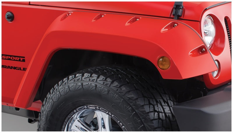 Bushwacker 07-18 compatible with Jeep Wrangler Pocket Style Flares 2pc Black 10077-02