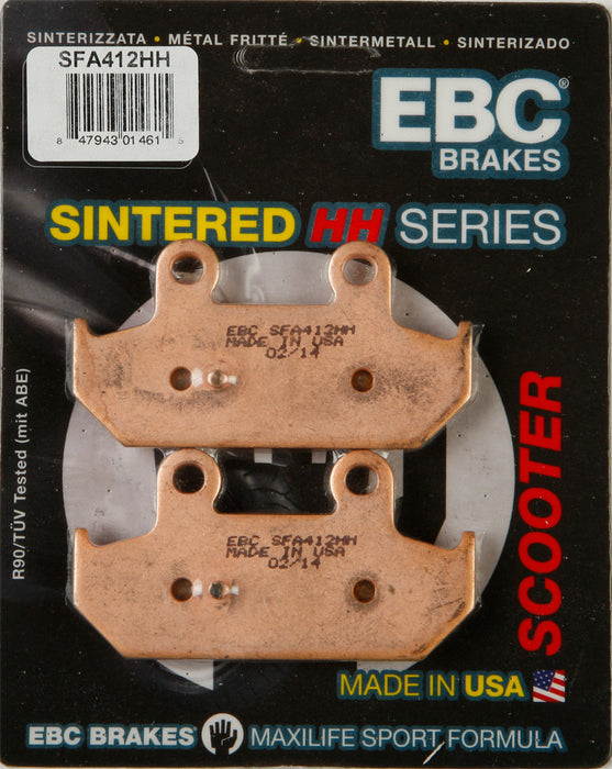 EBC Brakes SFA412HH Sintered Scooter Brake Pad, black, One-Size