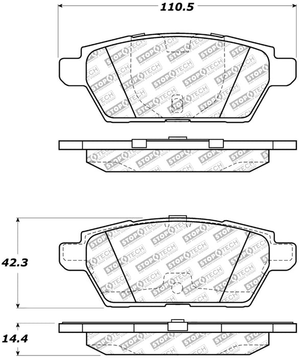 StopTech Street Select Brake Pads 305.1161