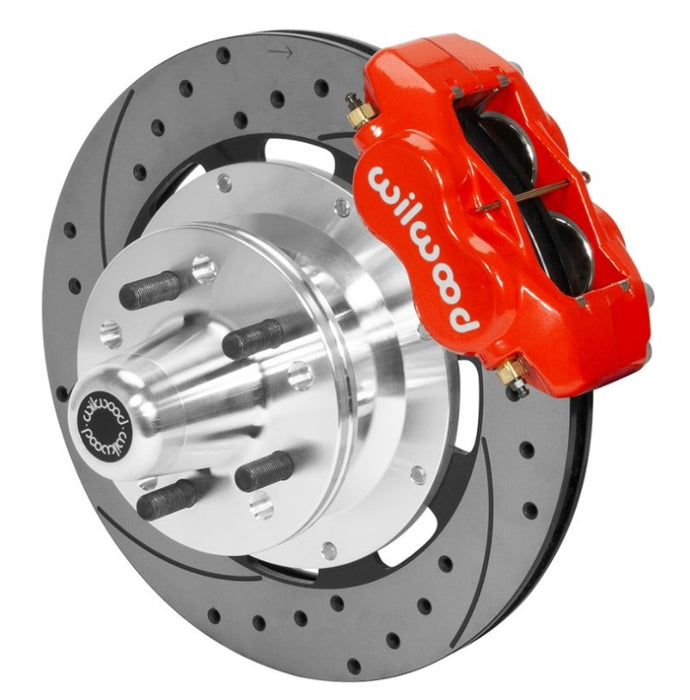 Wilwood Forged Dynalite Front Brake Kit 12.19in SRP Drilled/Slotted Rotor Red 140-15468-DR